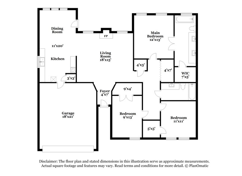 2,055/Mo, 3816 Yellowstone Pl Denton, TX 76209 Floor Plan View