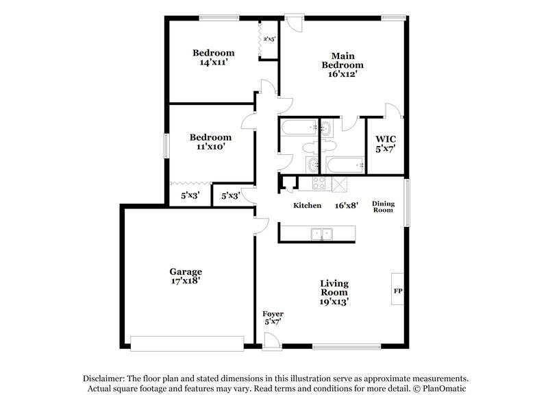1,955/Mo, 10233 Westward Dr Fort Worth, TX 76108 Floor Plan View