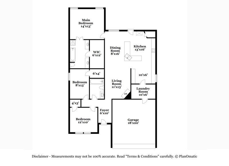 2,035/Mo, 6424 Bay Lake Dr Fort Worth, TX 76179 Floor Plan View