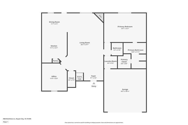 2,210/Mo, 908 Matthew Ln Royse City, TX 75189 Floor Plan View