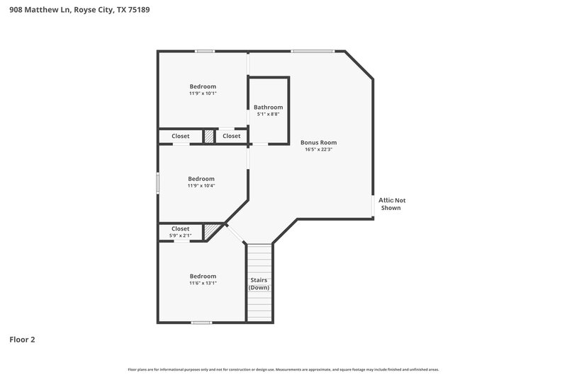 2,425/Mo, 908 Matthew Ln Royse City, TX 75189 Floor Plan View 2