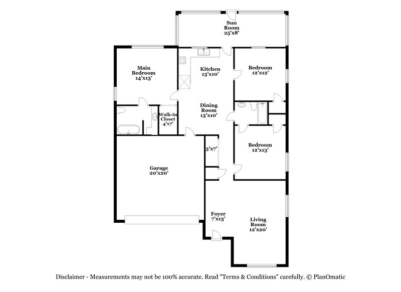 1,825/Mo, 8128 Albert St White Settlement, TX 76108 Floor Plan View