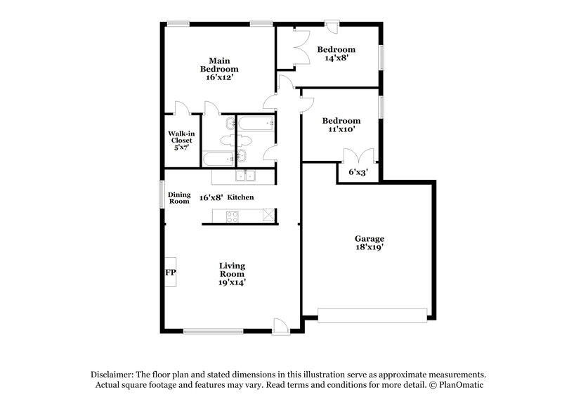 1,755/Mo, 2428 Ensenada Ln Fort Worth, TX 76108 Floorplan View