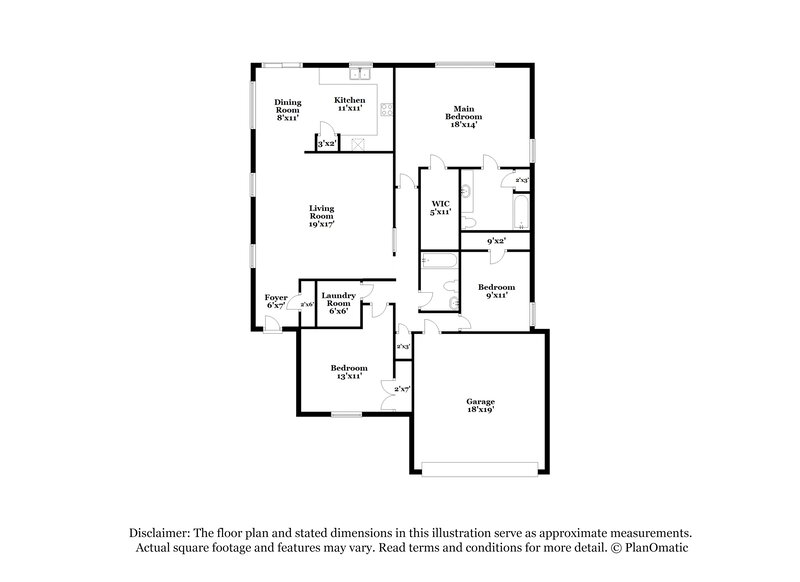 1,990/Mo, 10133 Chapel Oak Trl Fort Worth, TX 76116 Floorplan View
