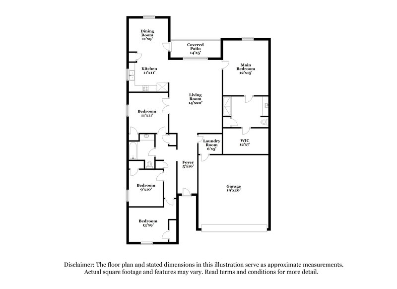 2,105/Mo, 6116 Spring Ranch Dr Fort Worth, TX 76179 Floor Plan View