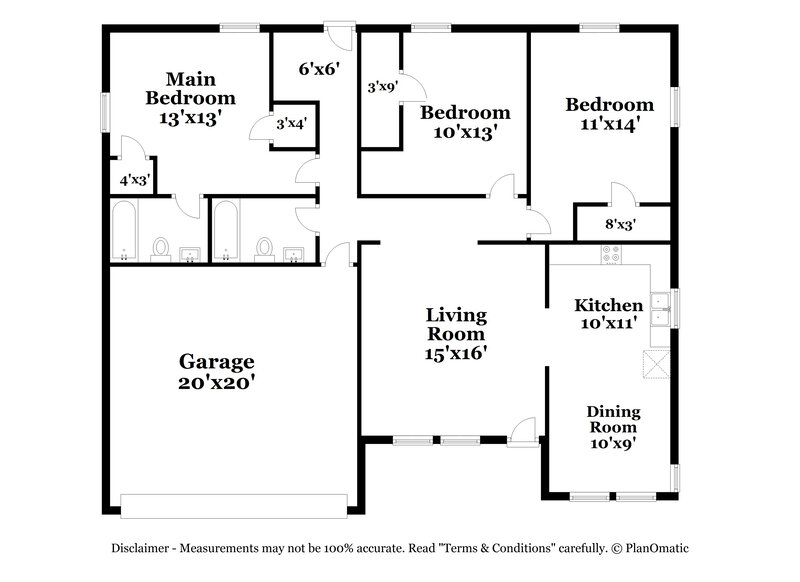 2,020/Mo, 212 W 4th St Kennedale, TX 76060 Floor Plan View