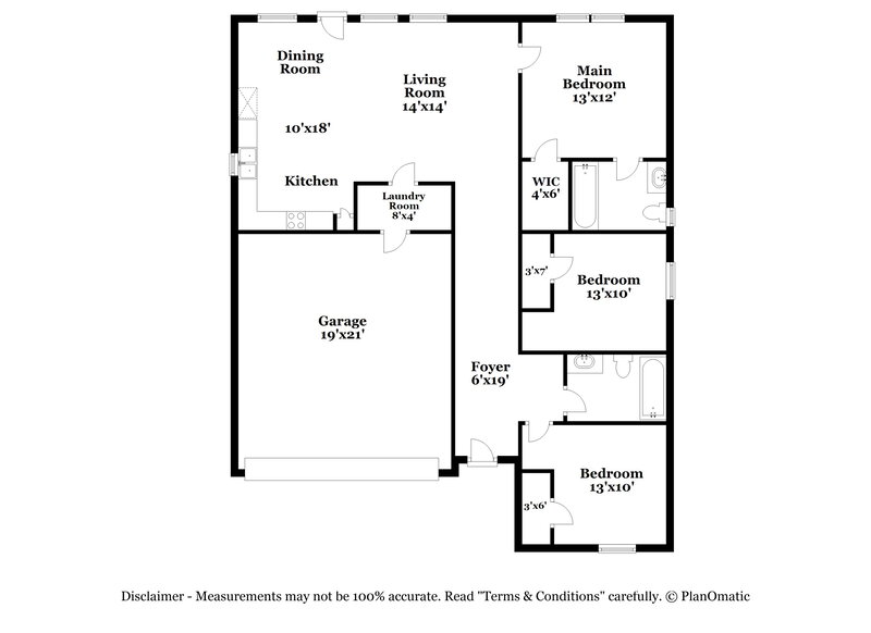 2,125/Mo, 10020 Amosite Dr Fort Worth, TX 76131 Floor Plan View