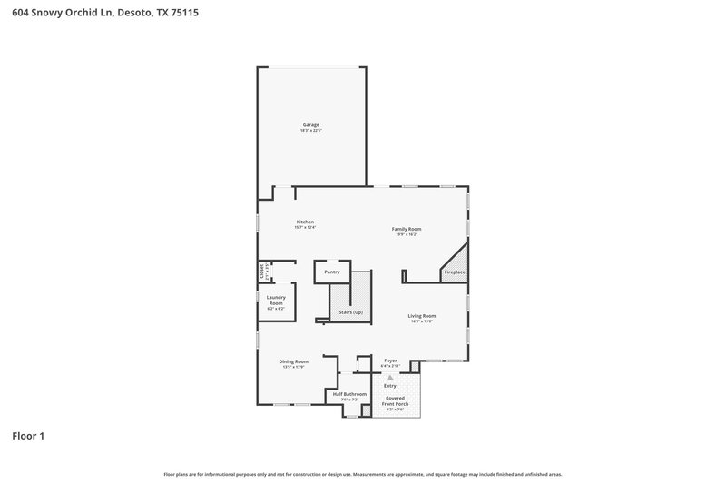 2,675/Mo, 604 Snowy Orchid Ln Desoto, TX 75115 Floor Plan View 2