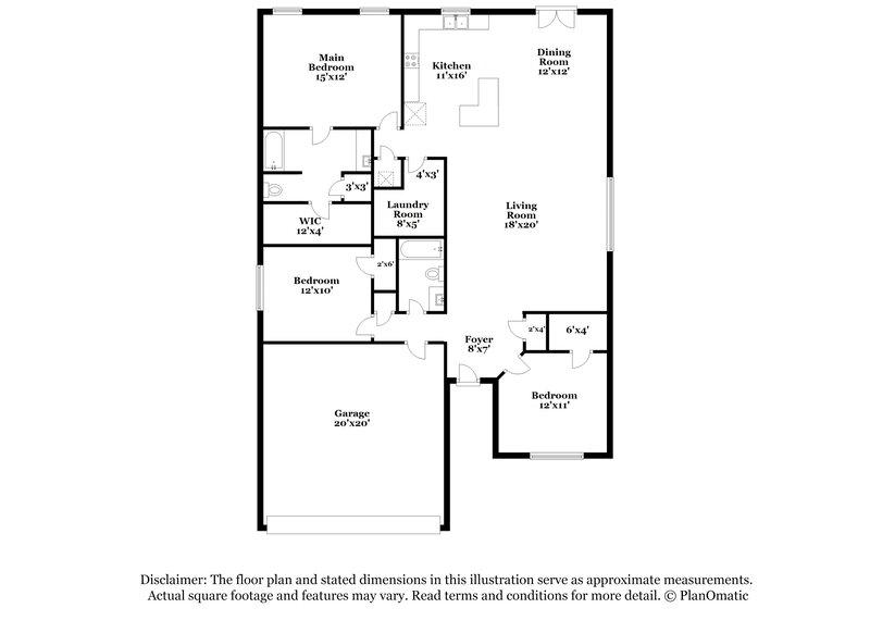 2,125/Mo, 421 Fawn Hill Dr Fort Worth, TX 76134 Floor Plan View