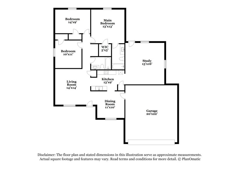2,040/Mo, 8301 Gibbs Dr White Settlement, TX 76108 Floor Plan View
