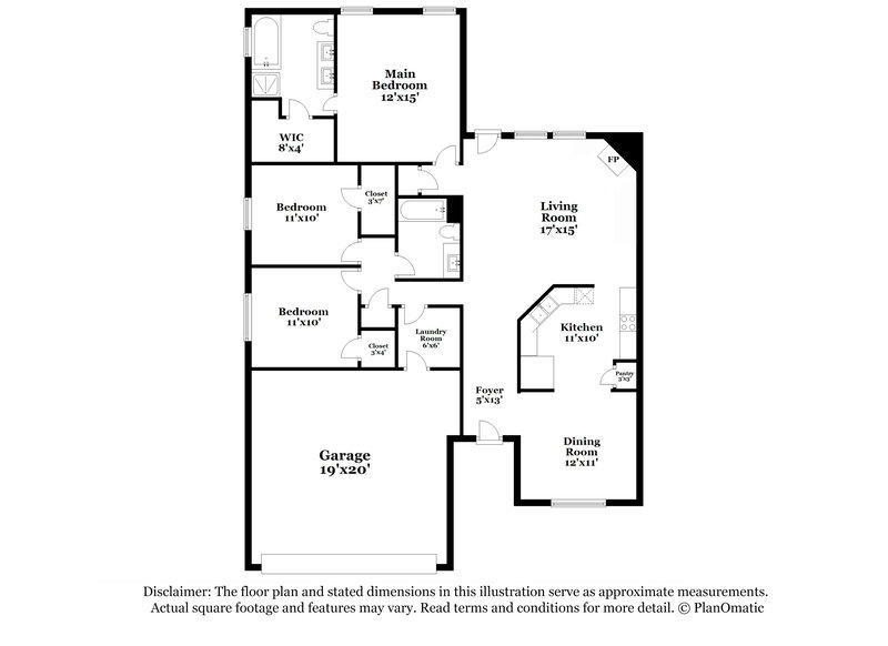 2,235/Mo, 3512 Tommy Hays Dr Haltom City, TX 76117 Floorplan View