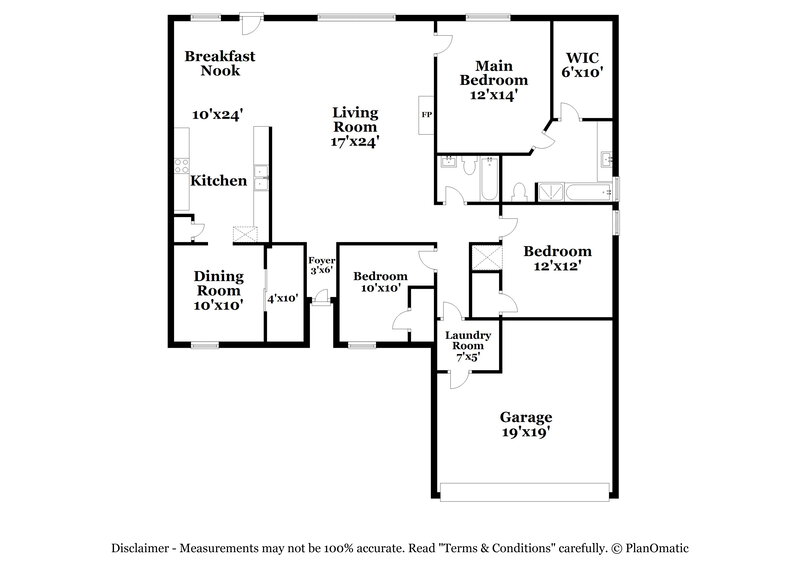2,410/Mo, 5122 Eastcreek Dr Arlington, TX 76018 Floor Plan View