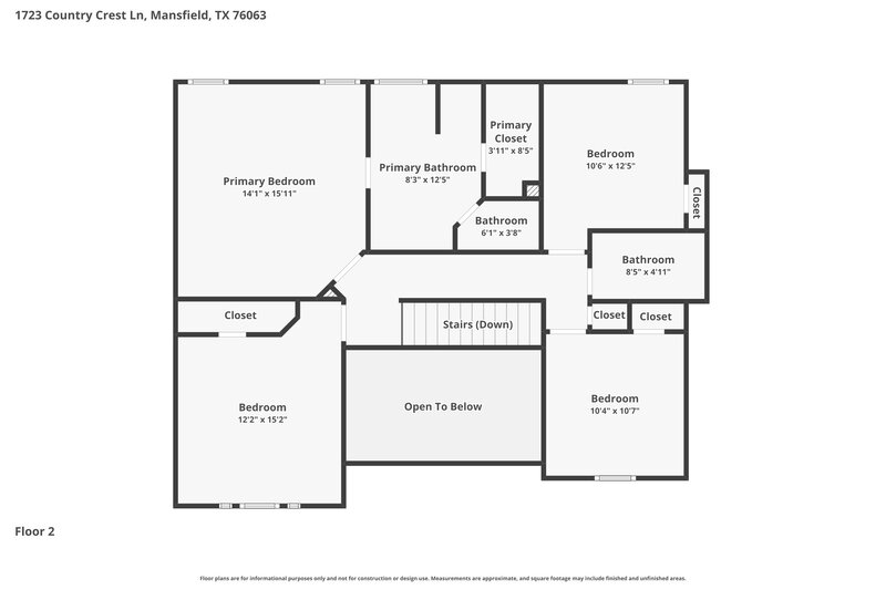 2,715/Mo, 1723 Country Crest Ln Mansfield, TX 76063 Floor Plan View 2