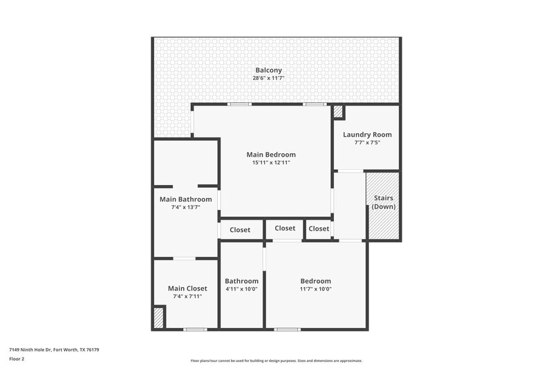 3,110/Mo, 7149 Ninth Hole Drive Fort Worth, TX 76179 Floor Plan View 2