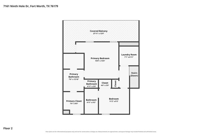 2,390/Mo, 7161 Ninth Hole Drive Fort Worth, TX 76179 Floor Plan View 2