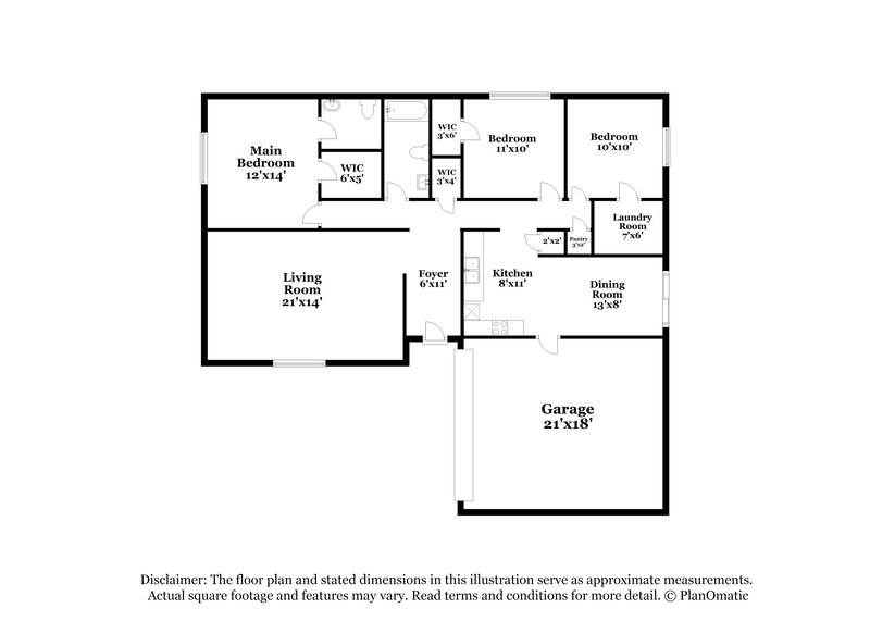 2,085/Mo, 413 Berkshire Dr Burleson, TX 76028 Floor Plan View