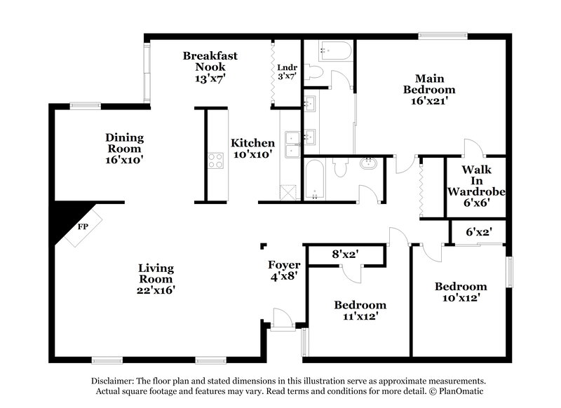 2,175/Mo, 1709 Lewis Trl Grand Prairie, TX 75052 Floor Plan View