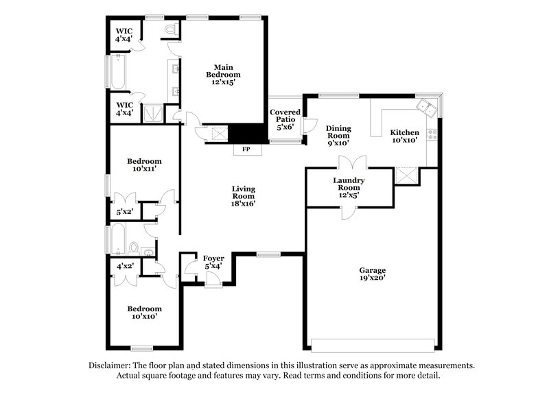 2,035/Mo, 508 Pleasant Valley Dr Burleson, TX 76028 Floorplan View
