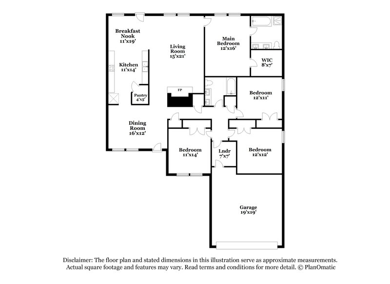 2,180/Mo, 332 Indian Blanket Dr Burleson, TX 76028 Floor Plan View