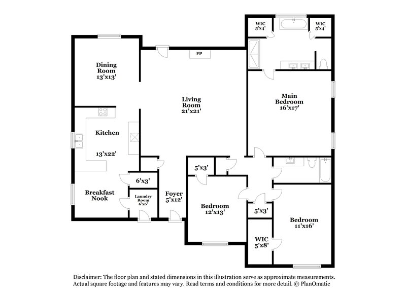 2,555/Mo, 2008 Hunter Glade Ln Arlington, TX 76012 Floorplan View