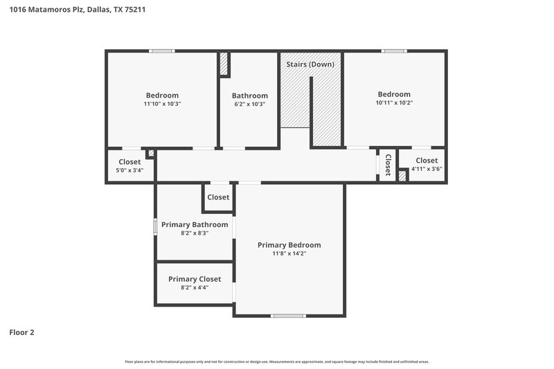 2,030/Mo, 1016 Matamoros Plz Dallas, TX 75211 Floorplan View 2