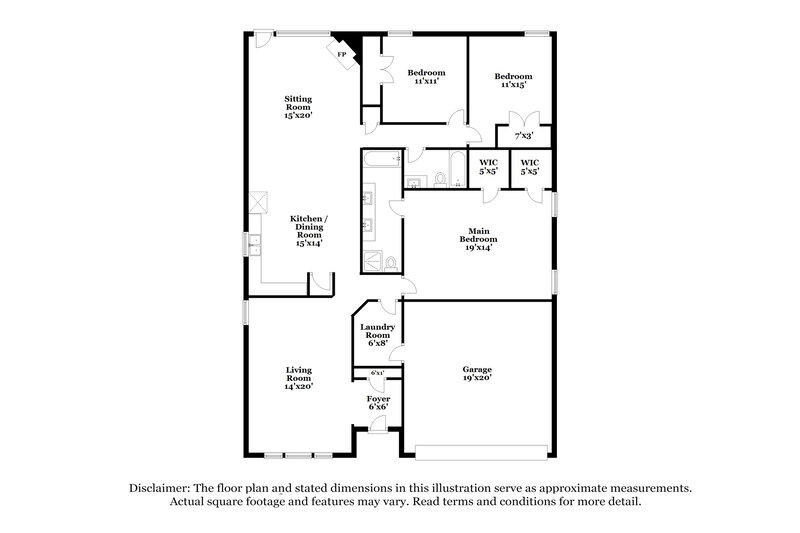 2,250/Mo, 1228 Lake Haven Dr Little Elm, TX 75068 Floor Plan View