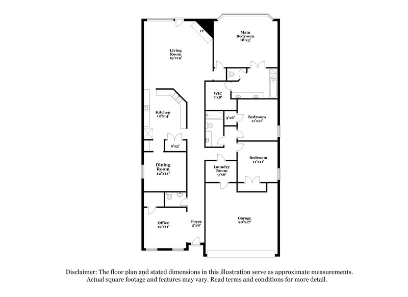 2,645/Mo, 6057 Lochshire Dr Fort Worth, TX 76179 Floorplan View