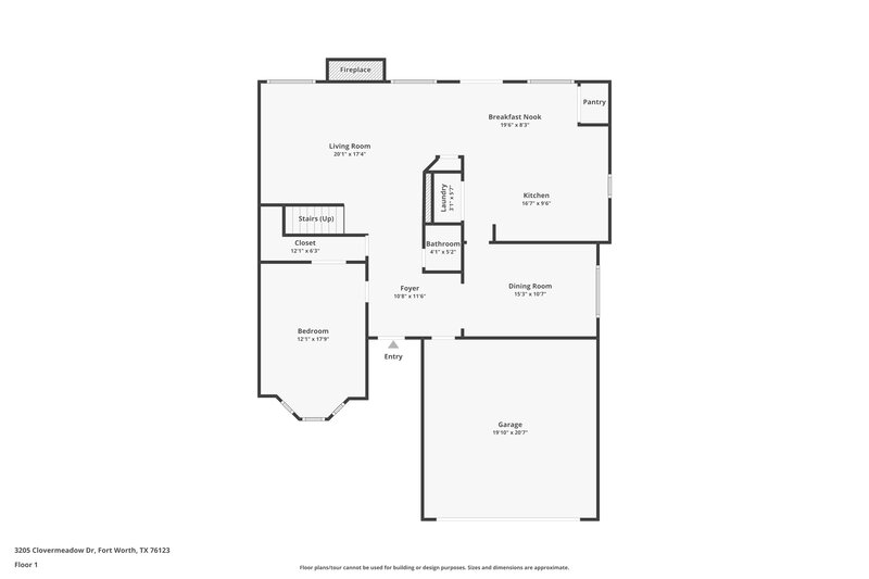 2,410/Mo, 3205 Clovermeadow Dr Fort Worth, TX 76123 Floor Plan View