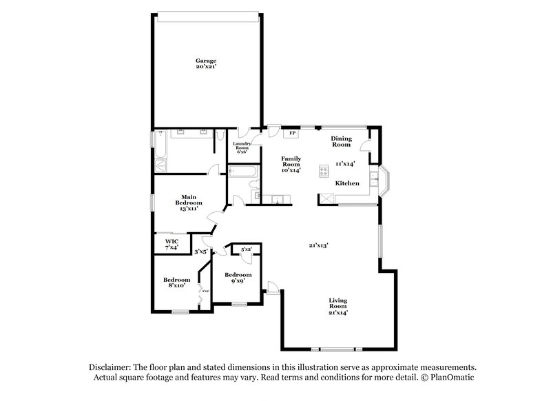2,300/Mo, 2001 Valley Falls Ave Mesquite, TX 75181 Floor Plan View