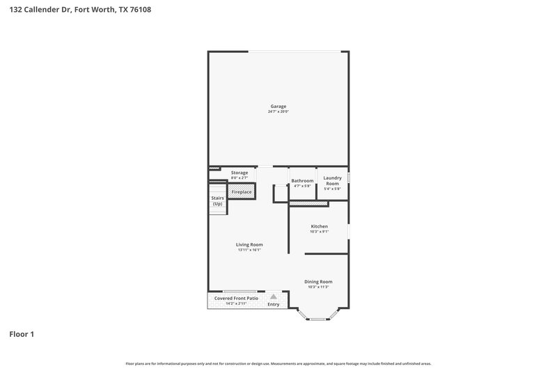 1,975/Mo, 132 Callender Dr Fort Worth, TX 76108 Floor Plan View