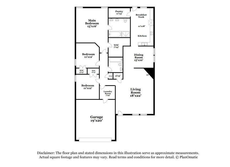 2,275/Mo, 5209 Royal Burgess Dr Fort Worth, TX 76135 Floor Plan View