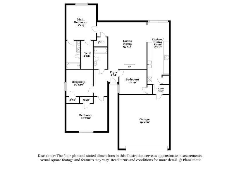 2,140/Mo, 1918 Notre Dame Glenn Heights, TX 75154 Floor Plan View