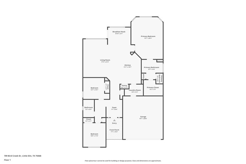 2,335/Mo, 709 Bird Creek Dr Little Elm, TX 75068 Floor Plan View