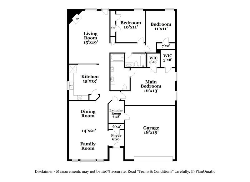 2,215/Mo, 3913 Overlake Dr Denton, TX 76210 Floor Plan View
