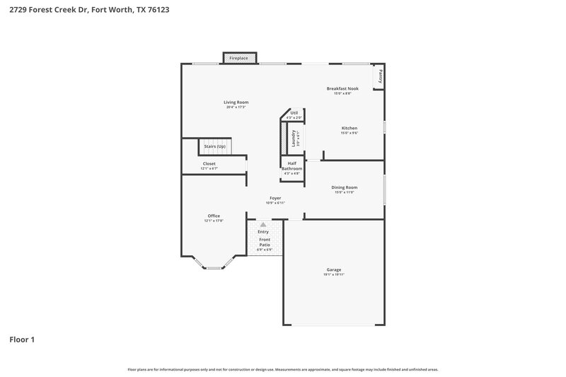 2,350/Mo, 2729 Forest Creek Dr Fort Worth, TX 76123 Floor Plan View