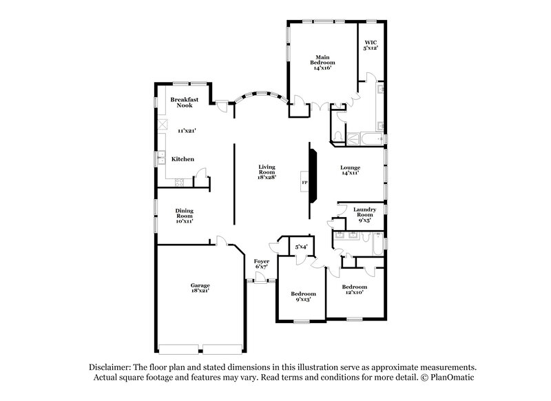 2,515/Mo, 5304 Big Bend Dr Fort Worth, TX 76137 Floor Plan View