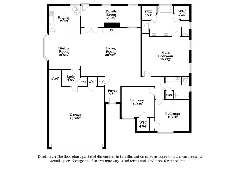 2,245/Mo, 7712 Partridge Dr Watauga, TX 76148 Floor Plan View
