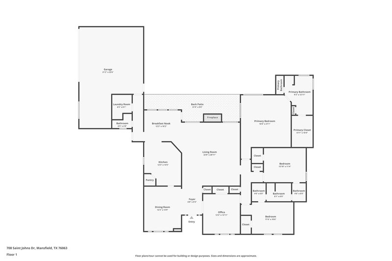 2,730/Mo, 708 Saint Johns Dr Mansfield, TX 76063 Floor Plan View