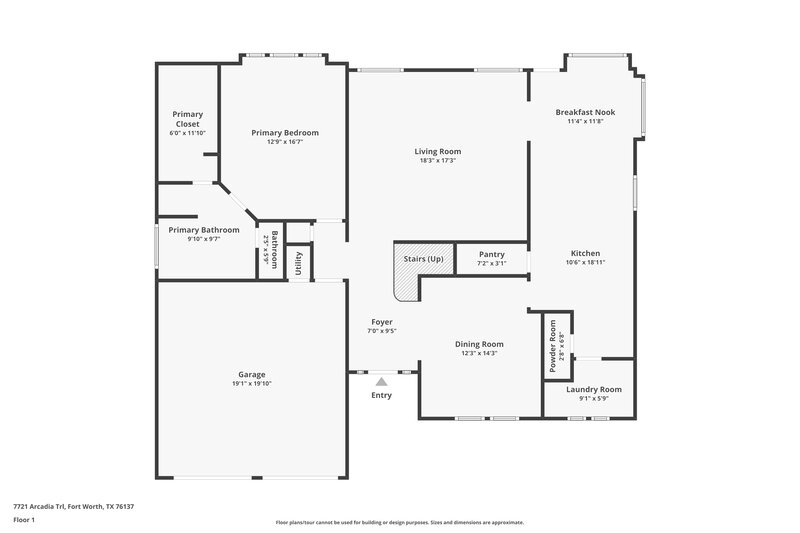 2,990/Mo, 7721 Arcadia Trl Fort Worth, TX 76137 Floor Plan View