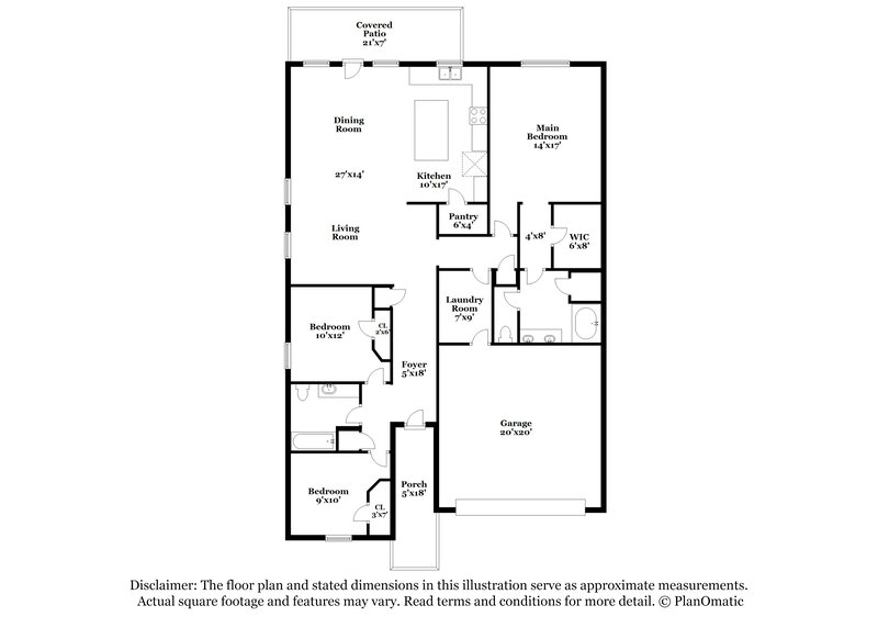 1,870/Mo, 2637 Wayne Ave Aubrey, TX 76227 Floor Plan View