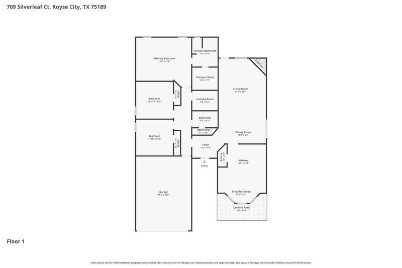 1,755/Mo, 709 Silverleaf Ct Royse City, TX 75189 Floor Plan View