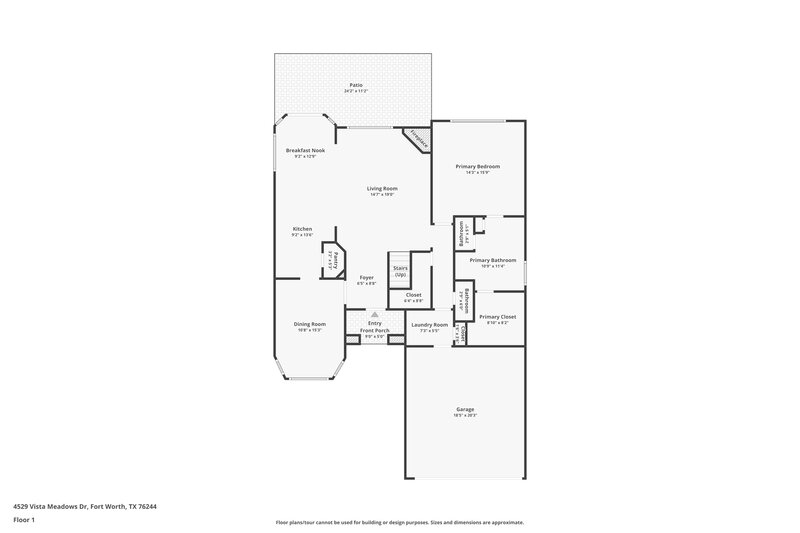 2,365/Mo, 4529 Vista Meadows Dr Fort Worth, TX 76244 Floor Plan View