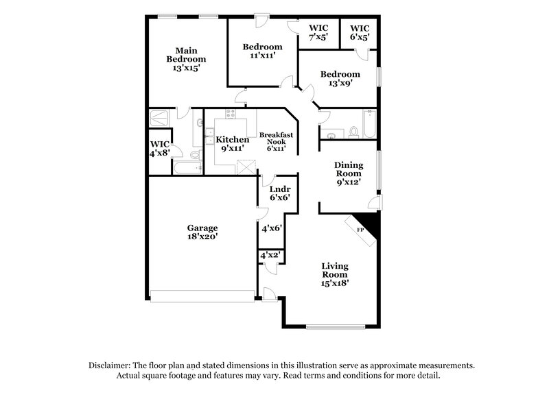 2,085/Mo, 217 Los Angeles Dr Glenn Heights, TX 75154 Floor Plan View