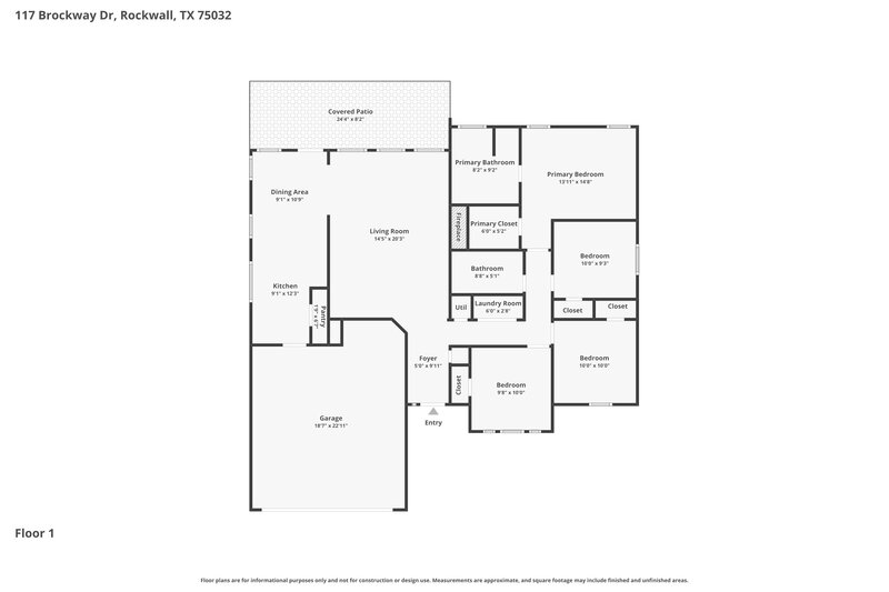 1,955/Mo, 117 Brockway Dr Rockwall, TX 75032 Floor Plan View
