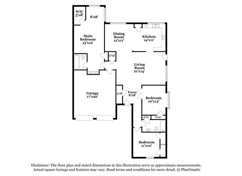 1,940/Mo, 216 Lantana Dr Arlington, TX 76018 Floor Plan View