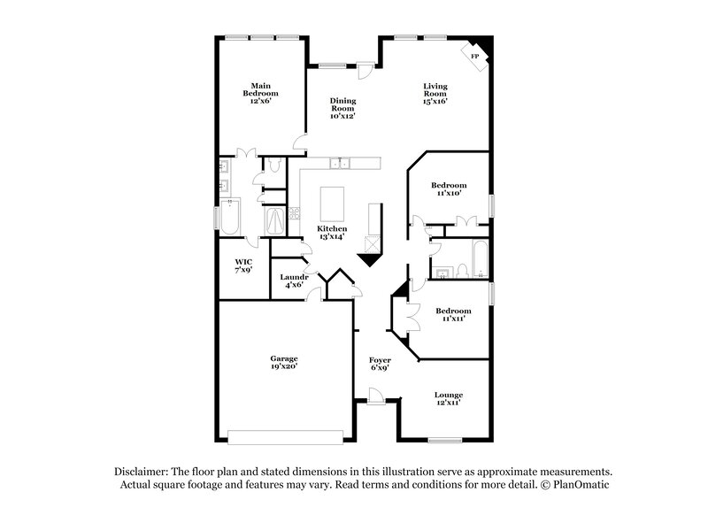 2,415/Mo, 8221 Summer Stream Dr Fort Worth, TX 76134 Floor Plan View