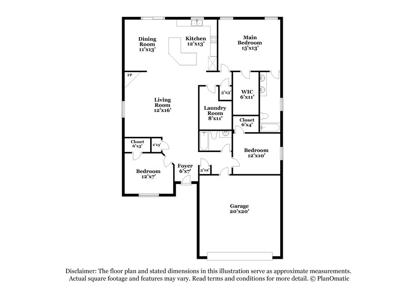 2,130/Mo, 7525 Hedgewood Ct Fort Worth, TX 76112 Floor Plan View