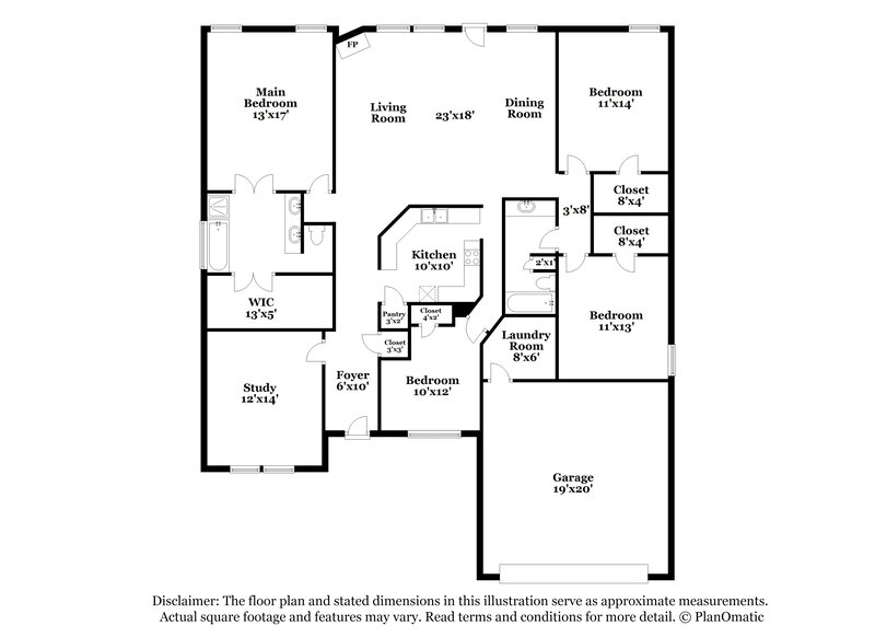 2,910/Mo, 1510 Whispering Oaks Dr Midlothian, TX 76065 Floor Plan View