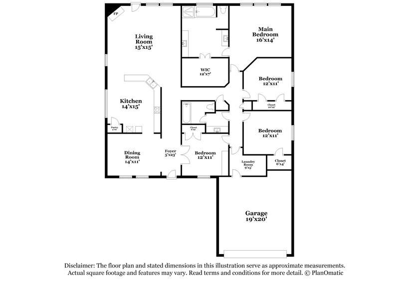 2,435/Mo, 7824 Blossom Dr Fort Worth, TX 76133 Floorplan View