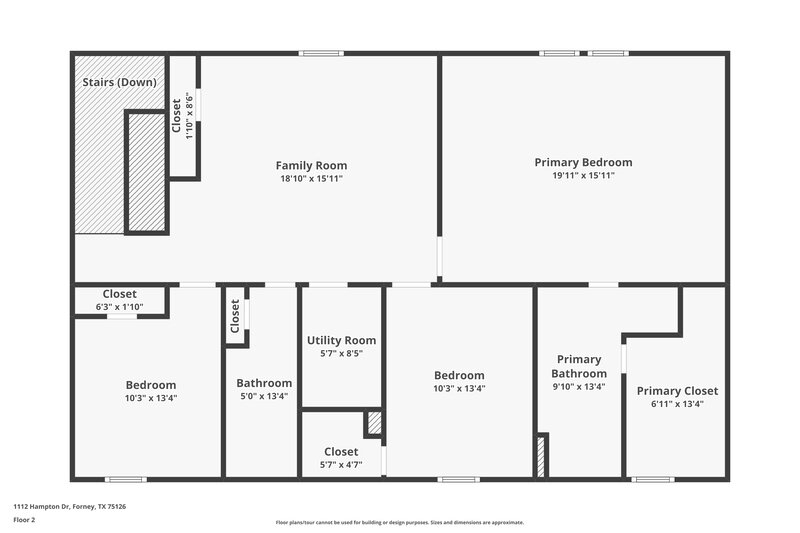 1,910/Mo, 1112 Hampton Dr Forney, TX 75126 Floorplan View 2